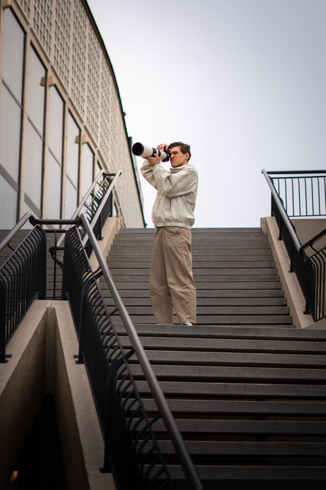 Dramatisches Portrait im Gegenlicht